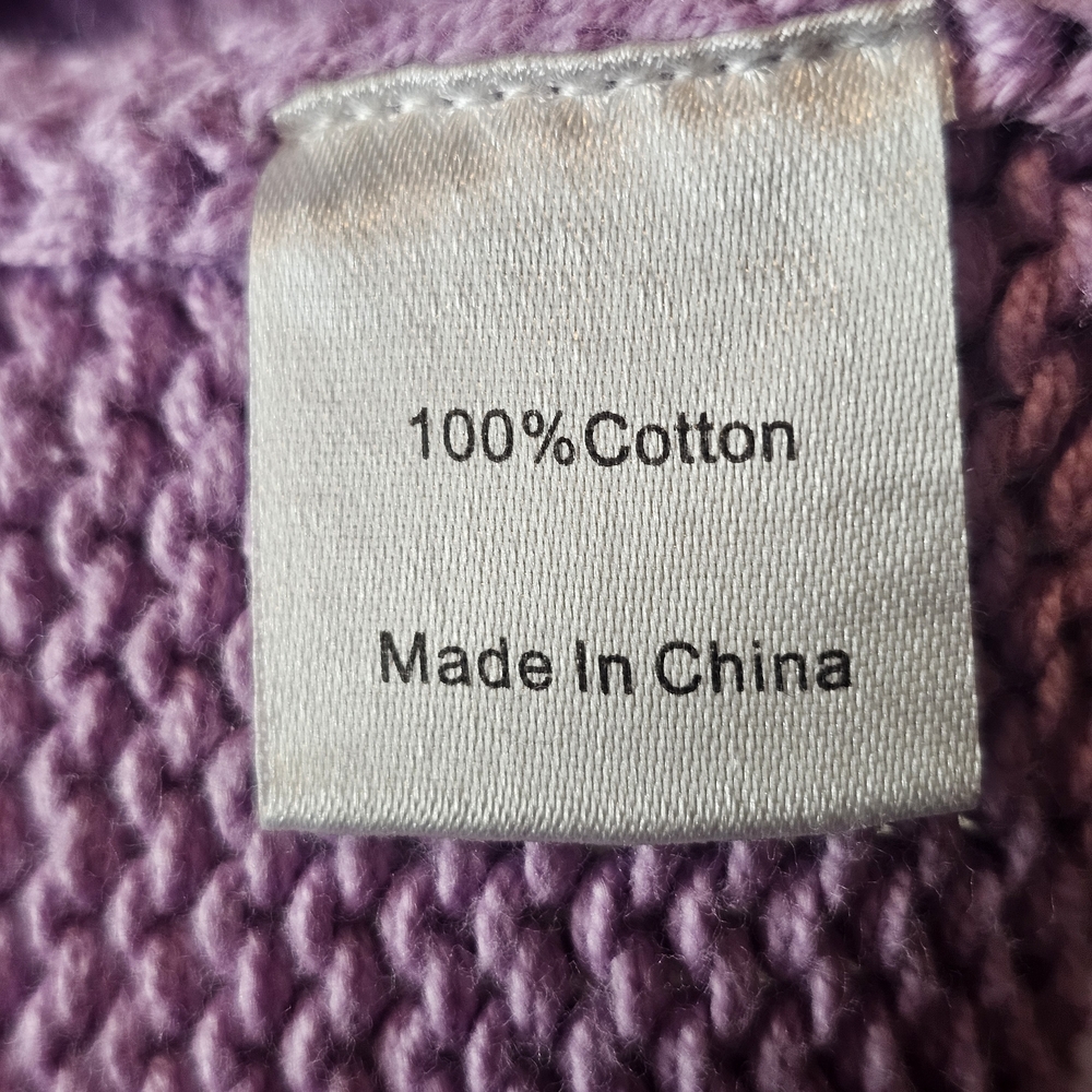 Tuckernuck Aiden Cropped Purple Sweater - Women's Size XL - Preppy Cozy NWT - Picture 11 of 11